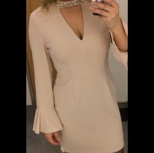 Vince Camuto Party Pink Dress Size 12 long sleeves